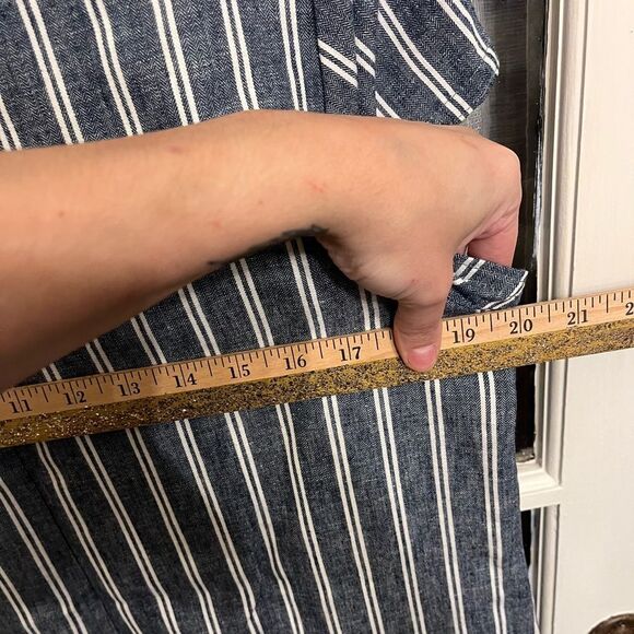 JCrew Stripped Linen Blend  Dress - Picture 9 of 10